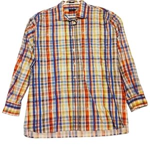 Paul & Shark Long Sleeve Button Down Shirt Stripes Multicolored